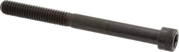 Made in USA - 5/16-18 UNC Hex Socket Drive, Socket Cap Screw - Alloy Steel, Black Oxide Finish, Partially Threaded, 3-1/2" Length Under Head - Apex Tool & Supply