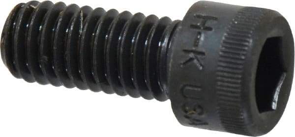 Made in USA - 3/8-16 UNC Hex Socket Drive, Socket Cap Screw - Alloy Steel, Black Oxide Finish, Fully Threaded, 7/8" Length Under Head - Apex Tool & Supply
