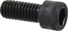 Made in USA - 3/8-16 UNC Hex Socket Drive, Socket Cap Screw - Alloy Steel, Black Oxide Finish, Fully Threaded, 7/8" Length Under Head - Apex Tool & Supply
