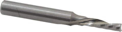 Onsrud - 5/32" Cutting Diam x 9/16" Length of Cut, 1 Flute, Downcut Spiral Router Bit - Uncoated, Right Hand Cut, Solid Carbide, 2" OAL x 1/4" Shank Diam, Single Edge, 21° Helix Angle - Apex Tool & Supply