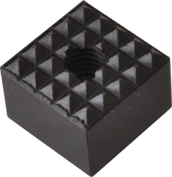 Fairlane - 1/2" Square, 10-32 Thread, 3/8" High, Extra Fine Tooth Grade, Diamond Serration, High Speed Steel, Square Positioning Gripper - 0.03 x 45A° Chamfer, Black Oxide Finish - Apex Tool & Supply