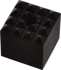 Fairlane - 1/2" Square, 10-32 Thread, 1/2" High, Fine Tooth Grade, Diamond Serration, High Speed Steel, Square Positioning Gripper - 0.03 x 45A° Chamfer, Black Oxide Finish - Apex Tool & Supply