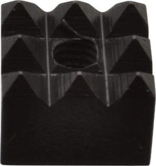 Fairlane - 1/2" Square, 10-32 Thread, 3/8" High, Coarse Tooth Grade, Diamond Serration, High Speed Steel, Square Positioning Gripper - 0.03 x 45A° Chamfer, Black Oxide Finish - Apex Tool & Supply