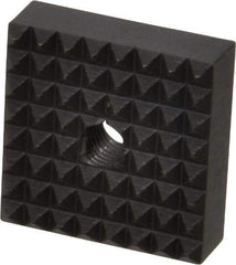 Fairlane - 1" Square, 1/4-28 Thread, 3/8" High, Fine Tooth Grade, Diamond Serration, High Speed Steel, Square Positioning Gripper - 0.03 x 45A° Chamfer, Black Oxide Finish - Apex Tool & Supply