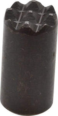 Fairlane - 8-32 Thread, 1/4" Diam, 1/2" High, Threaded, Extra Fine Tooth Grade Diamond Serration Tooth Pattern, High Speed Steel, Round Positioning Gripper - Black Oxide Coated - Apex Tool & Supply