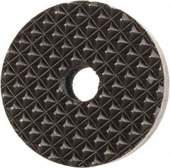 Fairlane - 1/4-28 Thread, 1" Diam, 3/8" High, Threaded, Extra Fine Tooth Grade Diamond Serration Tooth Pattern, High Speed Steel, Round Positioning Gripper - 3/16" Flat Width, Black Oxide Coated - Apex Tool & Supply