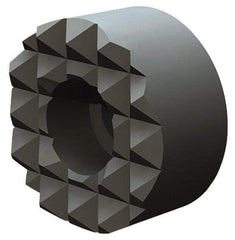 Fairlane - 5/8" Diam, 1/2" High, No. 8 C Bore SHCS, Counterbored, Extra Fine Tooth Grade Diamond Serration Tooth Pattern, High Speed Steel, Round Positioning Gripper - Black Oxide Coated - Apex Tool & Supply