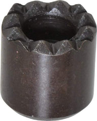 Fairlane - 1/2" Diam, 1/2" High, No. 8 C Bore SHCS, Counterbored, Fine Tooth Grade Diamond Serration Tooth Pattern, High Speed Steel, Round Positioning Gripper - Black Oxide Coated - Apex Tool & Supply