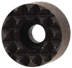 Fairlane - 5/8" Diam, 3/8" High, No. 8 C Bore SHCS, Counterbored, Fine Tooth Grade Diamond Serration Tooth Pattern, High Speed Steel, Round Positioning Gripper - Black Oxide Coated - Apex Tool & Supply