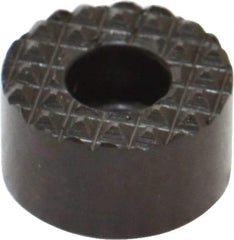 Fairlane - 5/8" Diam, 3/8" High, No. 8 C Bore SHCS, Counterbored, Extra Fine Tooth Grade Diamond Serration Tooth Pattern, High Speed Steel, Round Positioning Gripper - Black Oxide Coated - Apex Tool & Supply