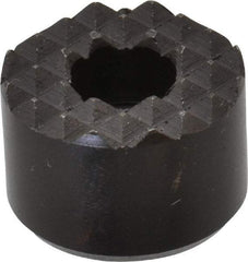 Fairlane - 3/4" Diam, 1/2" High, No. 10 C Bore SHCS, Counterbored, Fine Tooth Grade Diamond Serration Tooth Pattern, High Speed Steel, Round Positioning Gripper - Black Oxide Coated - Apex Tool & Supply
