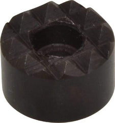 Fairlane - 3/4" Diam, 1/2" High, No. 10 C Bore SHCS, Counterbored, Coarse Tooth Grade Diamond Serration Tooth Pattern, High Speed Steel, Round Positioning Gripper - Black Oxide Coated - Apex Tool & Supply