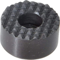 Fairlane - 1" Diam, 1/2" High, 1/4 C Bore SHCS, Counterbored, Fine Tooth Grade Diamond Serration Tooth Pattern, High Speed Steel, Round Positioning Gripper - Black Oxide Coated - Apex Tool & Supply
