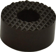 Fairlane - 1" Diam, 1/2" High, 1/4 C Bore SHCS, Counterbored, Extra Fine Tooth Grade Diamond Serration Tooth Pattern, High Speed Steel, Round Positioning Gripper - Black Oxide Coated - Apex Tool & Supply