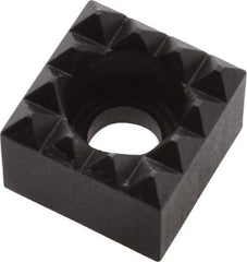 Fairlane - 1/2" Square, 3/8" High, #10 C Bore SHCS Size, Fine Tooth Grade, Diamond Serration, High Speed Steel, Square Positioning Gripper - 0.03 x 45A° Chamfer, 1/4" Counterbore Depth, Black Oxide Finish - Apex Tool & Supply