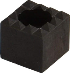 Fairlane - 1/2" Square, 1/2" High, #10 C Bore SHCS Size, Fine Tooth Grade, Diamond Serration, High Speed Steel, Square Positioning Gripper - 0.03 x 45A° Chamfer, 1/4" Counterbore Depth, Black Oxide Finish - Apex Tool & Supply