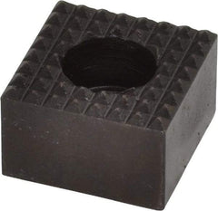 Fairlane - 3/4" Square, 1/2" High, 1/4 C Bore SHCS Size, Extra Fine Tooth Grade, Diamond Serration, High Speed Steel, Square Positioning Gripper - 0.03 x 45A° Chamfer, 5/16" Counterbore Depth, Black Oxide Finish - Apex Tool & Supply