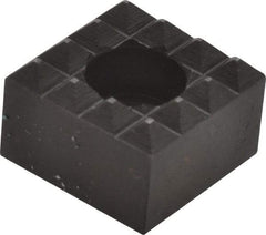Fairlane - 3/4" Square, 1/2" High, 1/4 C Bore SHCS Size, Coarse Tooth Grade, Diamond Serration, High Speed Steel, Square Positioning Gripper - 0.03 x 45A° Chamfer, 5/16" Counterbore Depth, Black Oxide Finish - Apex Tool & Supply