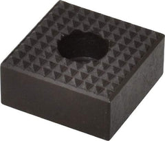 Fairlane - 1" Square, 1/2" High, 1/4 C Bore SHCS Size, Extra Fine Tooth Grade, Diamond Serration, High Speed Steel, Square Positioning Gripper - 0.03 x 45A° Chamfer, 5/16" Counterbore Depth, Black Oxide Finish - Apex Tool & Supply