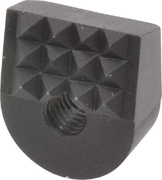 Fairlane - Fine 10-32 High Speed Steel Angled Positioning Gripper - Black Oxide Finish, 3/8" High, 9/16" Wide, 0.65" Top Length, 0.6" Bottom Length, 15° Gripping Angle, 0.03 x 45° Chamfer - Apex Tool & Supply