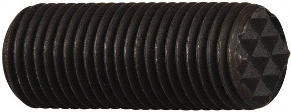 Fairlane - Serrated Tooth, 3/8-24, 1/8" Internal Hex, 1" Thread Length, Black Oxide Finish, Fully Threaded, Adjustable Positioning Gripper - Extra Fine Tooth Grade - Apex Tool & Supply