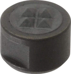 Fairlane - 10-32 Thread, 1/2" Diam, 3/8" High, Threaded, 4-Point Tooth Grade Diamond Serration Tooth Pattern, Carbide Tipped, Round Positioning Gripper - 3/16" Flat Width, Uncoated - Apex Tool & Supply