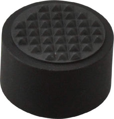 Fairlane - 1/4-28 Thread, 3/4" Diam, 1/2" High, Threaded, Extra Fine Tooth Grade Diamond Serration Tooth Pattern, Carbide Tipped, Round Positioning Gripper - 3/16" Flat Width, Uncoated - Apex Tool & Supply