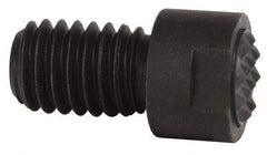 Fairlane - Serrated Tooth, 3/8-16, 1/8" Internal Hex, 9/16" Shank Length, 9/16" Thread Length, Black Oxide Finish, Round Head, Adjustable Positioning Gripper - 3/8" Pad Diam, 1/2" Hex, 0.15" Head Height, Extra Fine Tooth Grade - Apex Tool & Supply