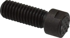 Fairlane - Serrated Tooth, 3/8-16, 1/8" Internal Hex, 1" Shank Length, 1" Thread Length, Black Oxide Finish, Round Head, Adjustable Positioning Gripper - 3/8" Pad Diam, 1/2" Hex, 0.15" Head Height, Extra Fine Tooth Grade - Apex Tool & Supply