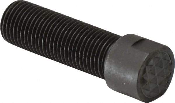 Fairlane - Serrated Tooth, 1/2-20, 3/16" Internal Hex, 1-1/2" Shank Length, 1-1/2" Thread Length, Black Oxide Finish, Round Head, Adjustable Positioning Gripper - 1/2" Pad Diam, 5/8" Hex, 1/4" Head Height, Fine Tooth Grade - Apex Tool & Supply