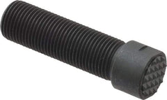 Fairlane - Serrated Tooth, 5/8-18, 1/4" Internal Hex, 2" Shank Length, 2" Thread Length, Black Oxide Finish, Round Head, Adjustable Positioning Gripper - 5/8" Pad Diam, 3/4" Hex, 1/4" Head Height, Fine Tooth Grade - Apex Tool & Supply