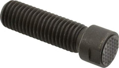Fairlane - Serrated Tooth, 5/8-11, 1/4" Internal Hex, 2" Shank Length, 2" Thread Length, Black Oxide Finish, Round Head, Adjustable Positioning Gripper - 5/8" Pad Diam, 3/4" Hex, 1/4" Head Height, Extra Fine Tooth Grade - Apex Tool & Supply