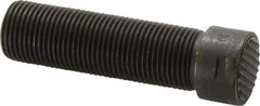 Fairlane - Serrated Tooth, 3/4-16, 5/16" Internal Hex, 2-1/2" Shank Length, 2-1/2" Thread Length, Black Oxide Finish, Round Head, Adjustable Positioning Gripper - 3/4" Pad Diam, 7/8" Hex, 1/4" Head Height, Extra Fine Tooth Grade - Apex Tool & Supply
