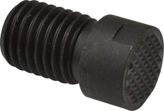 Fairlane - Serrated Tooth, 3/4-10, 5/16" Internal Hex, 1" Shank Length, 1" Thread Length, Black Oxide Finish, Round Head, Adjustable Positioning Gripper - 3/4" Pad Diam, 7/8" Hex, 1/4" Head Height, Extra Fine Tooth Grade - Apex Tool & Supply
