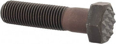Fairlane - Serrated Tooth, 3/8-24, 1-1/2" Shank Length, 1-1/8" Thread Length, Black Oxide Finish, Hex Head, Adjustable Positioning Gripper - 1/2" Pad Diam, 9/16" Hex, 9/32" Head Height, Fine Tooth Grade - Apex Tool & Supply