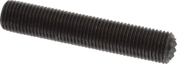 Fairlane - Serrated Tooth, 3/8-24, 3/16" Internal Hex, 2" Thread Length, Black Oxide Finish, Fully Threaded, Adjustable Positioning Gripper - 1/4" Pad Diam, Extra Fine Tooth Grade - Apex Tool & Supply