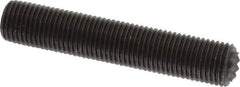 Fairlane - Serrated Tooth, 3/8-24, 3/16" Internal Hex, 2" Thread Length, Black Oxide Finish, Fully Threaded, Adjustable Positioning Gripper - 1/4" Pad Diam, Extra Fine Tooth Grade - Apex Tool & Supply