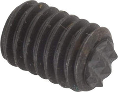 Fairlane - Serrated Tooth, 3/8-16, 3/16" Internal Hex, 1/2" Thread Length, Black Oxide Finish, Fully Threaded, Adjustable Positioning Gripper - 1/4" Pad Diam, Extra Fine Tooth Grade - Apex Tool & Supply