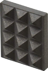 Fairlane - Fine Tooth Grade, Diamond Tooth Pattern, Solid Carbide, Rectangle Positioning Gripper Pad - 1/2" Long x 13/32" Wide x 1/8" High - Apex Tool & Supply