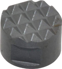 Fairlane - 10-32 Thread, 1/2" Diam, 3/8" High, Threaded, Fine Tooth Grade Diamond Serration Tooth Pattern, Solid Carbide, Round Positioning Gripper - 3/16" Flat Width, Uncoated - Apex Tool & Supply