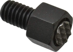 Fairlane - 5/16-18, 1/2" Thread Length, 5/16" Ball Diam, Serrated Ball Pad Surface, Alloy Steel, Black Oxide, Hex Head, Swivel Action Gripper Assemblies - 7/16" Head Height, 1/2" Hex, 5/16" Contact Diam, High Speed Steel Ball - Apex Tool & Supply