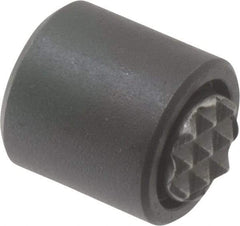 Fairlane - 10-32, 5/32" Thread Length, 5/16" Ball Diam, Serrated Ball Pad Surface, Alloy Steel, Black Oxide, Base, Swivel Action Gripper Assemblies - 1/2" Diam, 5/32" Deep Thread, 5/16" Contact Diam, 9/16" Overall Height, High Speed Steel Ball - Apex Tool & Supply