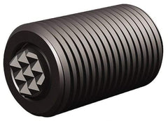 Fairlane - 3/8-16, 3" Thread Length, 3/16" Ball Diam, Serrated Ball Pad Surface, Alloy Steel, Black Oxide, Threaded, Swivel Action Gripper Assemblies - 5/32" Contact Diam, High Speed Steel Ball - Apex Tool & Supply