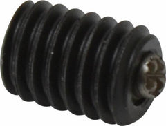 Fairlane - 3/8-16, 1/2" Thread Length, 3/16" Ball Diam, Serrated Ball Pad Surface, Alloy Steel, Black Oxide, Threaded, Swivel Action Gripper Assemblies - 5/32" Contact Diam, High Speed Steel Ball - Apex Tool & Supply