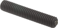Fairlane - 3/8-16, 2" Thread Length, 3/16" Ball Diam, Serrated Ball Pad Surface, Alloy Steel, Black Oxide, Threaded, Swivel Action Gripper Assemblies - 5/32" Contact Diam, High Speed Steel Ball - Apex Tool & Supply