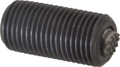 Fairlane - 1/2-20, 1" Thread Length, 9/32" Ball Diam, Serrated Ball Pad Surface, Alloy Steel, Black Oxide, Threaded, Swivel Action Gripper Assemblies - 1/4" Contact Diam, High Speed Steel Ball - Apex Tool & Supply