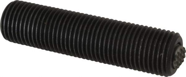 Fairlane - 1/2-20, 2" Thread Length, 9/32" Ball Diam, Serrated Ball Pad Surface, Alloy Steel, Black Oxide, Threaded, Swivel Action Gripper Assemblies - 1/4" Contact Diam, High Speed Steel Ball - Apex Tool & Supply