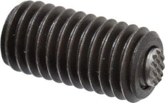 Fairlane - 1/2-13, 1" Thread Length, 9/32" Ball Diam, Serrated Ball Pad Surface, Alloy Steel, Black Oxide, Threaded, Swivel Action Gripper Assemblies - 1/4" Contact Diam, High Speed Steel Ball - Apex Tool & Supply
