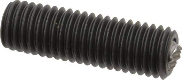 Fairlane - 5/8-11, 2" Thread Length, 3/8" Ball Diam, Serrated Ball Pad Surface, Alloy Steel, Black Oxide, Threaded, Swivel Action Gripper Assemblies - 5/16" Contact Diam, High Speed Steel Ball - Apex Tool & Supply
