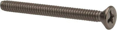Value Collection - #6-32 UNC, 1-1/2" OAL Phillips Drive Machine Screw - Flat Head, Grade 316 Stainless Steel, Uncoated, Without Washer - Apex Tool & Supply